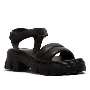 chunky black platform sandals